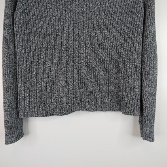 J.Jill  100% Cotton Zip Up Gray Sweater Size M - Picture 9 of 11